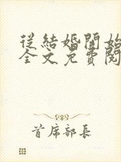 从结婚开始恋爱全文免费阅读