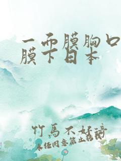 一面膜胸口一面膜下日本