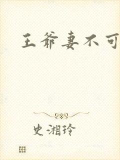 王爷妻不可欺