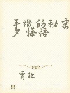 手机的秘密 七夕 悔悟