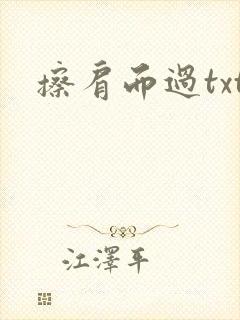 擦肩而过txt