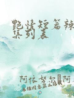 艳情短篇辣文合集列表