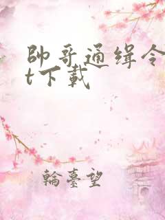 帅哥通缉令txt下载