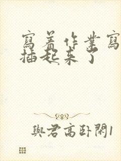 写着作业写着就插起来了