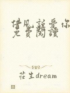 借风说爱你小说免费阅读