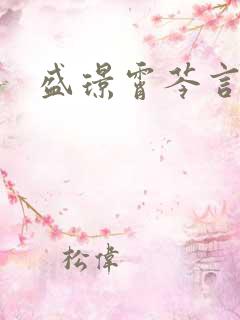 盛璟霄芩言小说