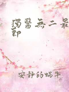 独医无二最新章节