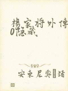 杨家将外传2.0隐藏