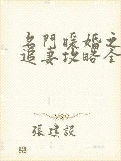 名门暖婚之权爷追妻攻略全文免费阅读