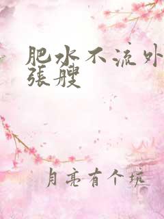 肥水不流外人田张艘