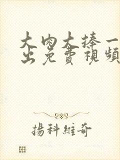 大肉大捧一进一出免费视频