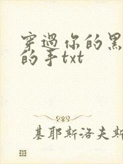 穿过你的黑发我的手txt