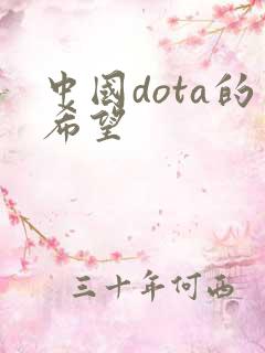 中国dota的希望