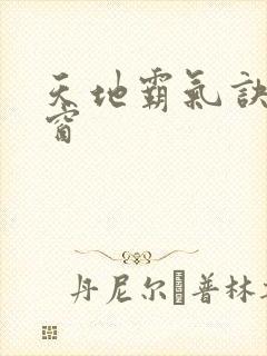 天地霸气诀无弹窗