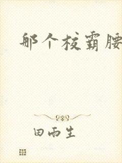 那个校霸腰好软