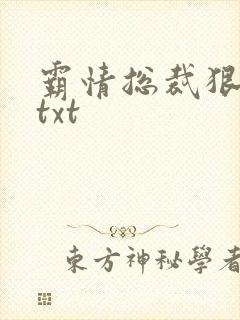 霸情总裁狠狠爱txt