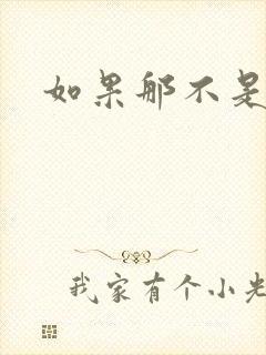 如果那不是爱情