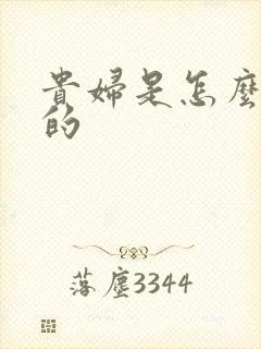 贵妇是怎么炼成的