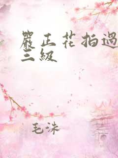 严正花拍过什么三级