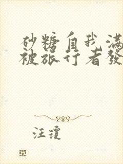 砂糖自我满足时被旅行者发现小说