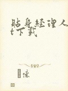 贴身经理人txt下载