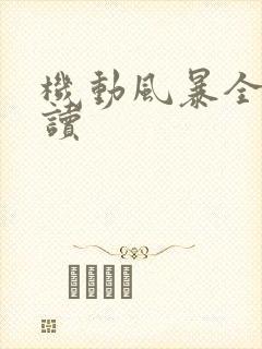 机动风暴全文阅读