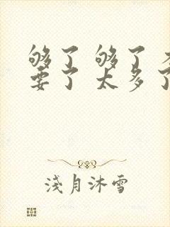 够了 够了 不要了 太多了