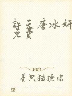 许天唐冰妍小说免费