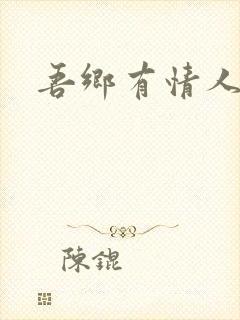 吾乡有情人小说