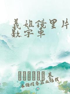 义姐镜里片微博数字车