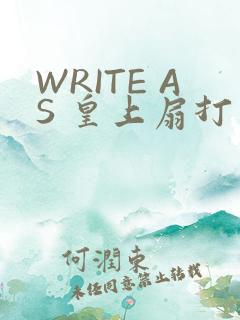 WRITE AS 皇上扇打