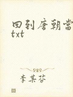 回到唐朝当皇帝txt