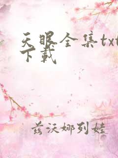 天眼全集txt下载