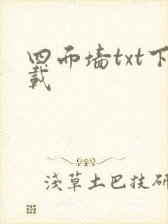 四面墙txt下载