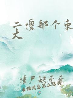 二傻那个东西真大