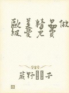 欧美精品做人一级爱免费