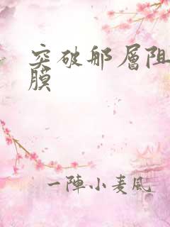 突破那层阻碍薄膜