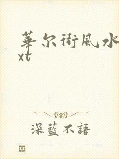 华尔街风水师txt