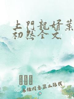 上门龙婿叶辰萧初然全文