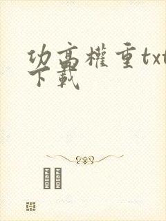 功高权重txt下载