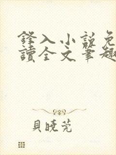 锋入小说免费阅读全文笔趣阁