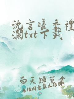 沈言曦季礼叶秋澜txt下载