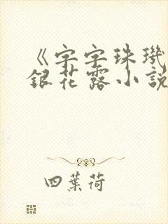 《字字珠玑》金银花露小说