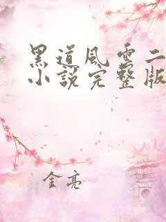 黑道风云二十年小说完整版