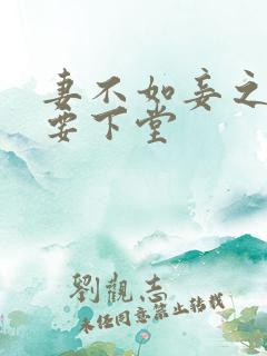 妻不如妾之夫人要下堂