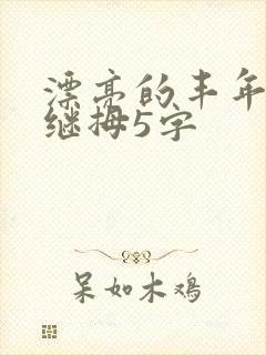 漂亮的丰年经的继拇5字