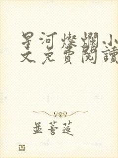 星河灿烂小说全文免费阅读