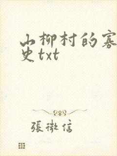 山柳村的寡妇情史txt