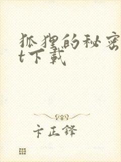 狐狸的秘密txt下载