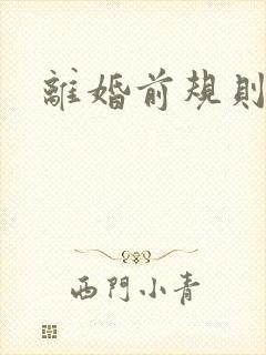 离婚前规则歌曲